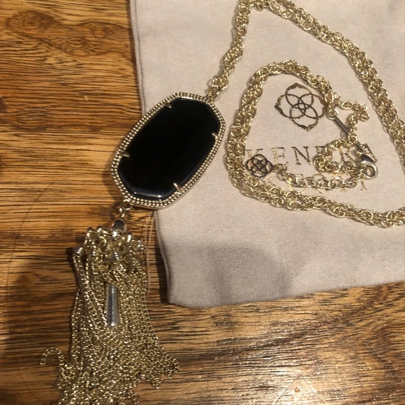 Kendra Scott Raine gold necklace iridescent stone - Picture 4 of 6